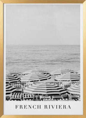 French Riviera Travel Poster (Black and white) - Corkframes.com