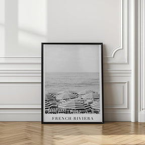 French Riviera Travel Poster (Black and white) - Corkframes.com