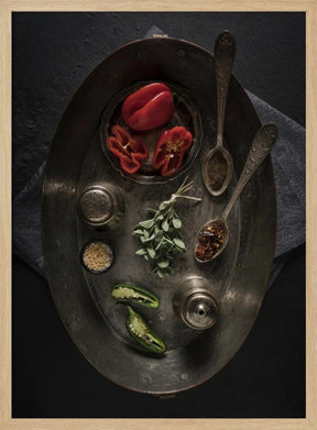 Fresh And Dried Spices Poster - Corkframes.com