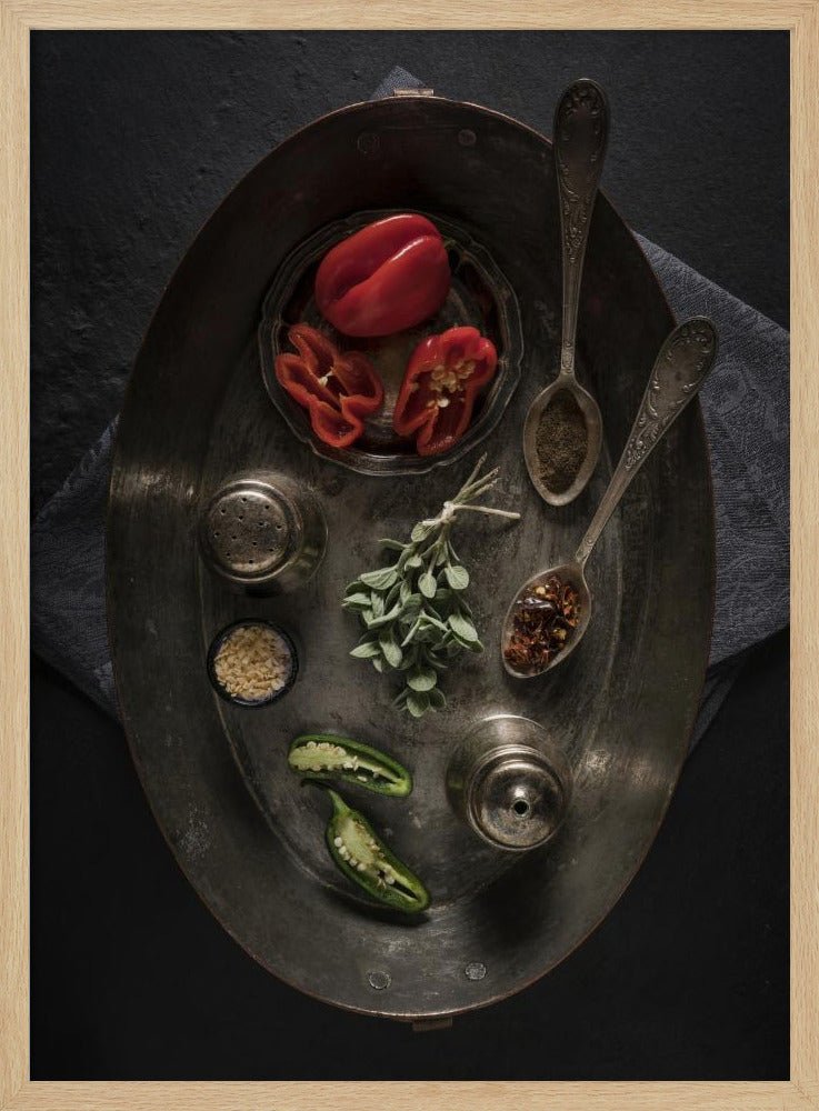 Fresh And Dried Spices Poster - Corkframes.com