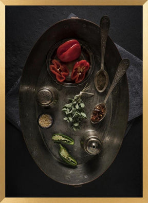 Fresh And Dried Spices Poster - Corkframes.com