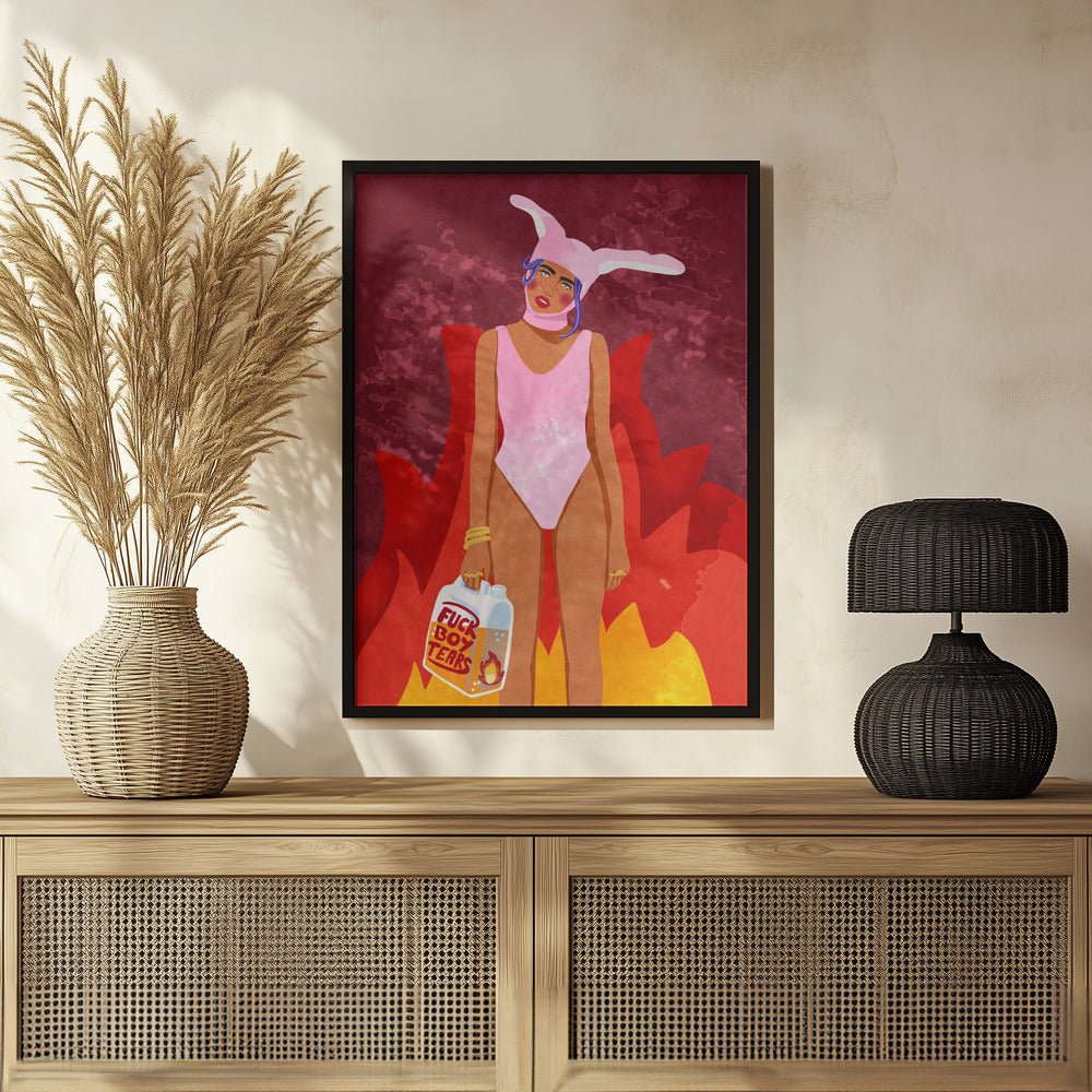 Girl On Fire Poster - Corkframes.com