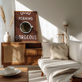 Good Morning Gorgeous Poster (Red) - Corkframes.com