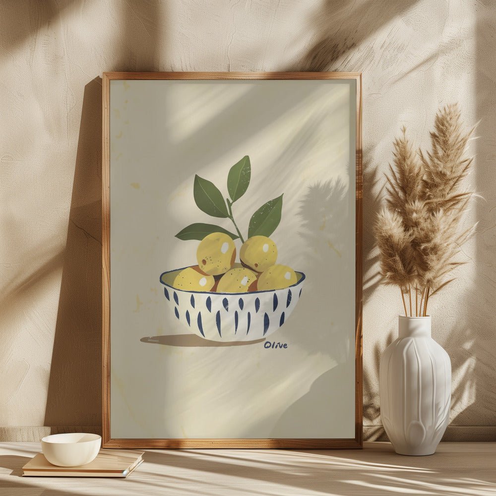 Green Olives Kitchen Poster - Corkframes.com