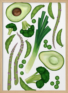 Green Vegetables Poster - Corkframes.com