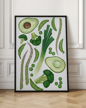 Green Vegetables Poster - Corkframes.com