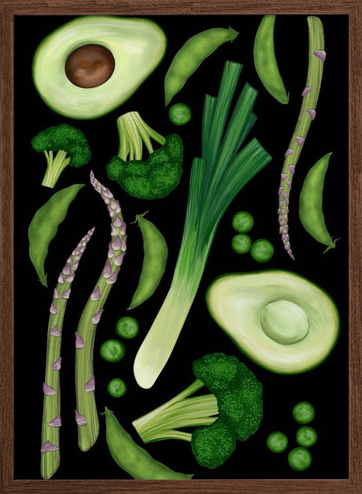 Green vegetables Poster - Corkframes.com