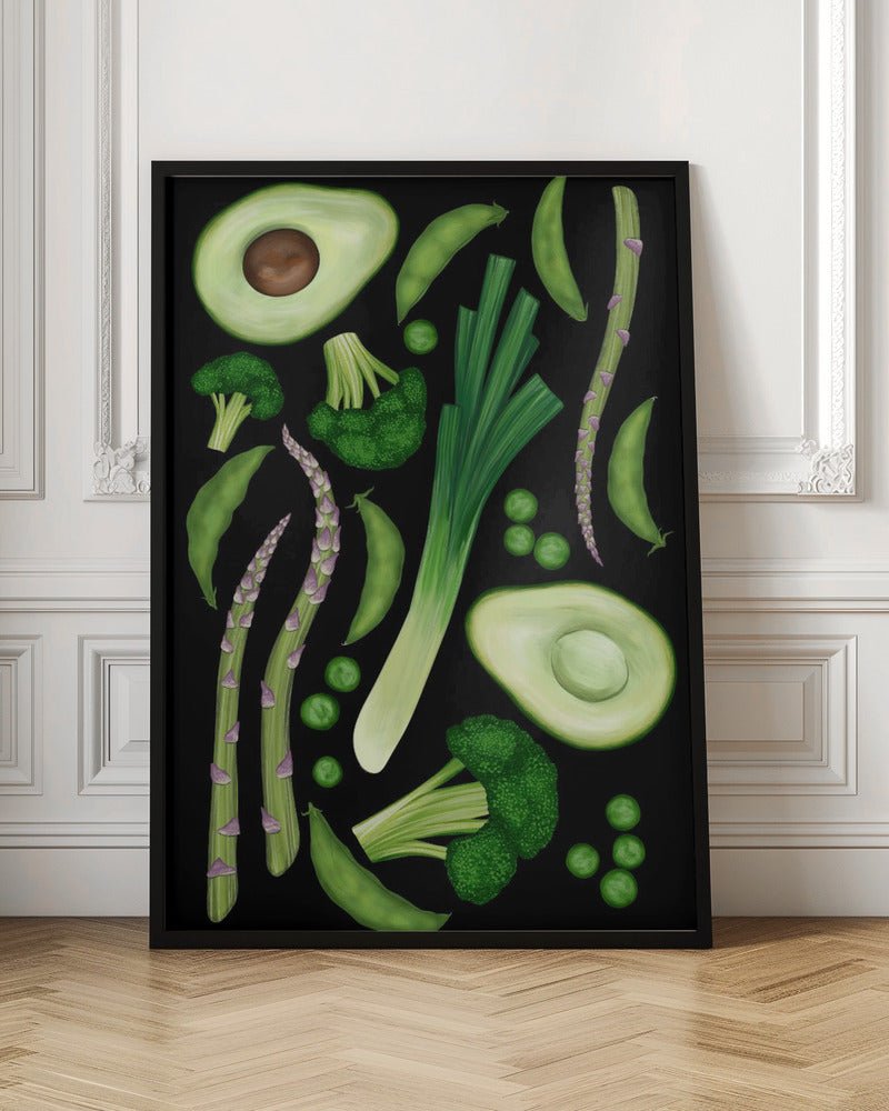 Green vegetables Poster - Corkframes.com