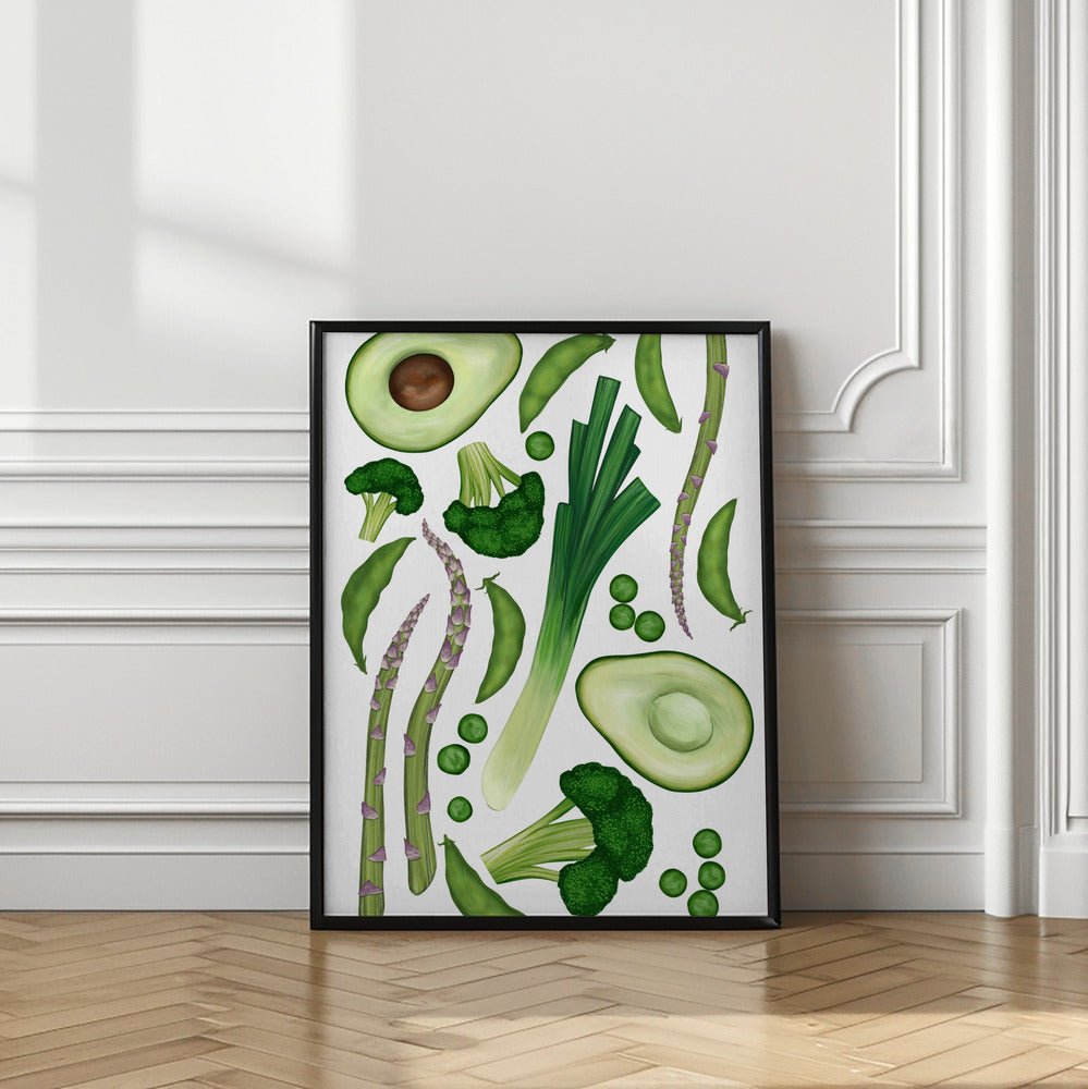 Green Vegetables Poster - Corkframes.com