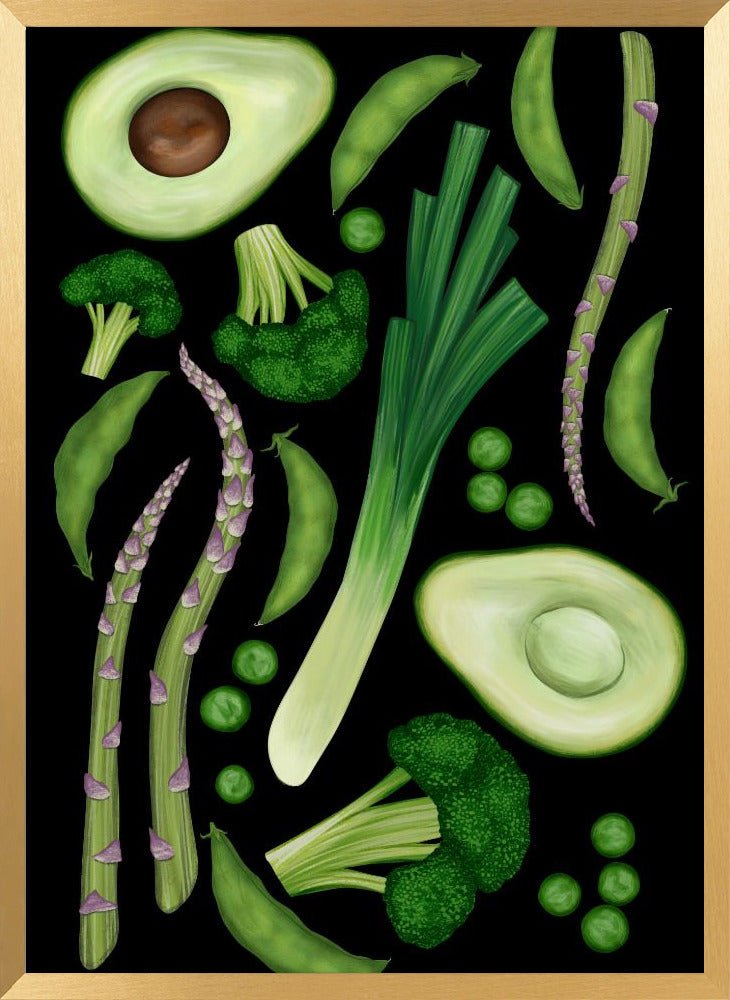 Green vegetables Poster - Corkframes.com