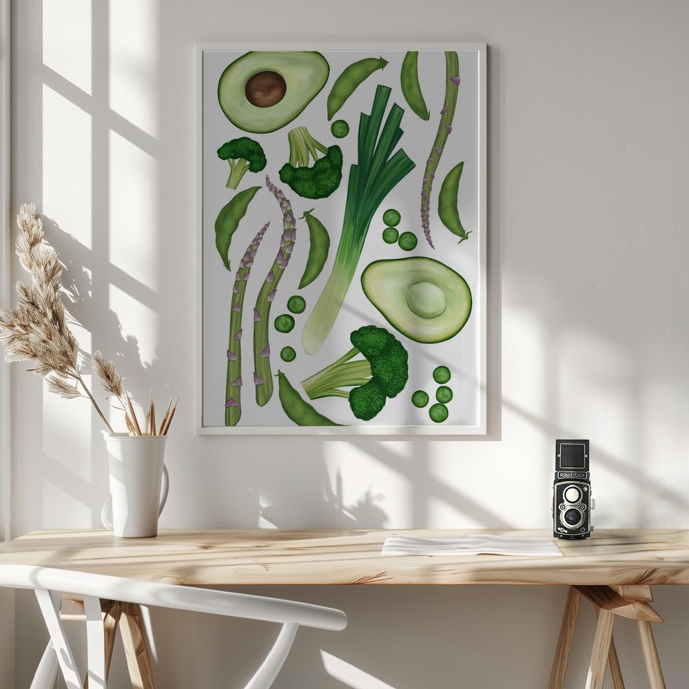 Green Vegetables Poster - Corkframes.com