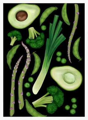 Green vegetables Poster - Corkframes.com