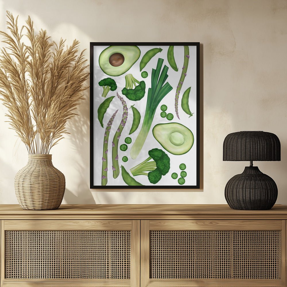 Green Vegetables Poster - Corkframes.com