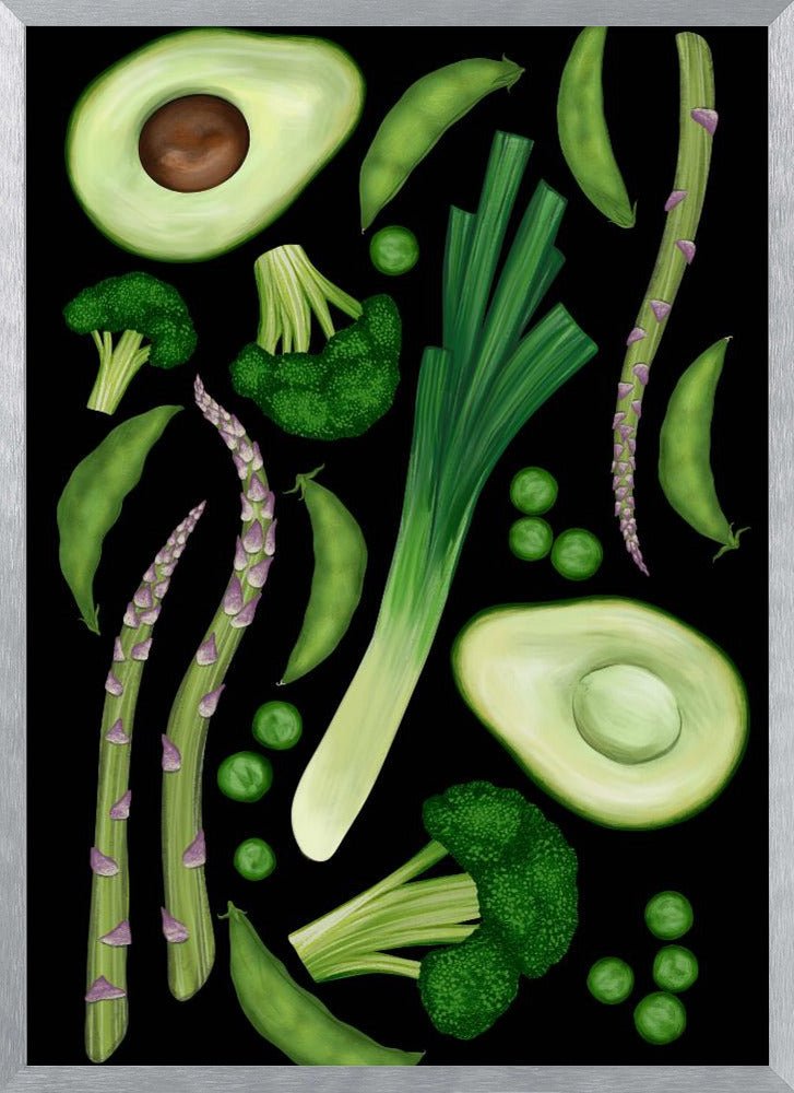 Green vegetables Poster - Corkframes.com