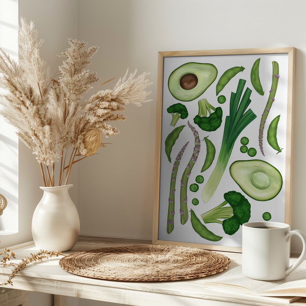 Green Vegetables Poster - Corkframes.com