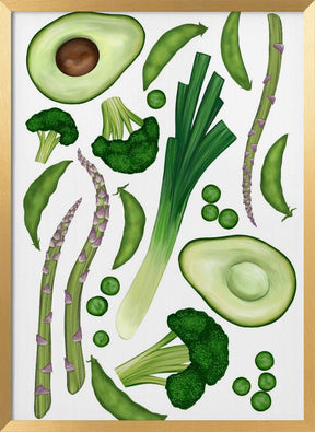 Green Vegetables Poster - Corkframes.com