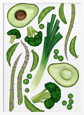 Green Vegetables Poster - Corkframes.com