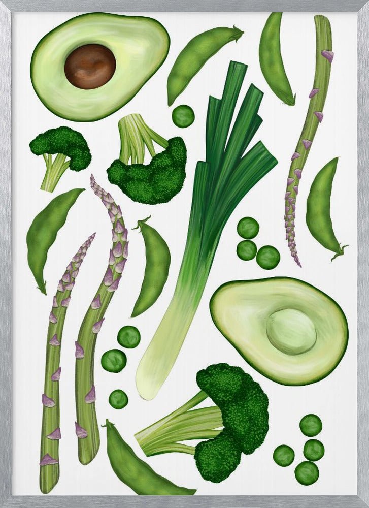 Green Vegetables Poster - Corkframes.com