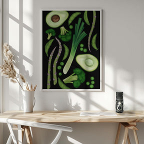 Green vegetables Poster - Corkframes.com