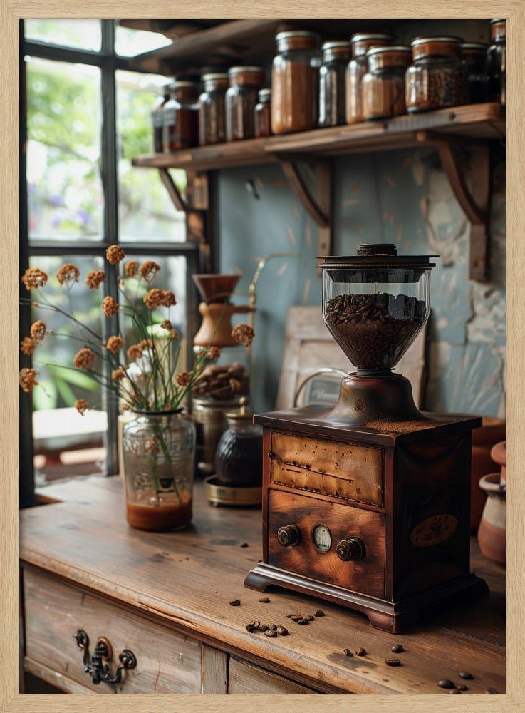 Kitchen Coffee Grinder Poster - Corkframes.com