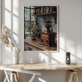 Kitchen Coffee Grinder Poster - Corkframes.com