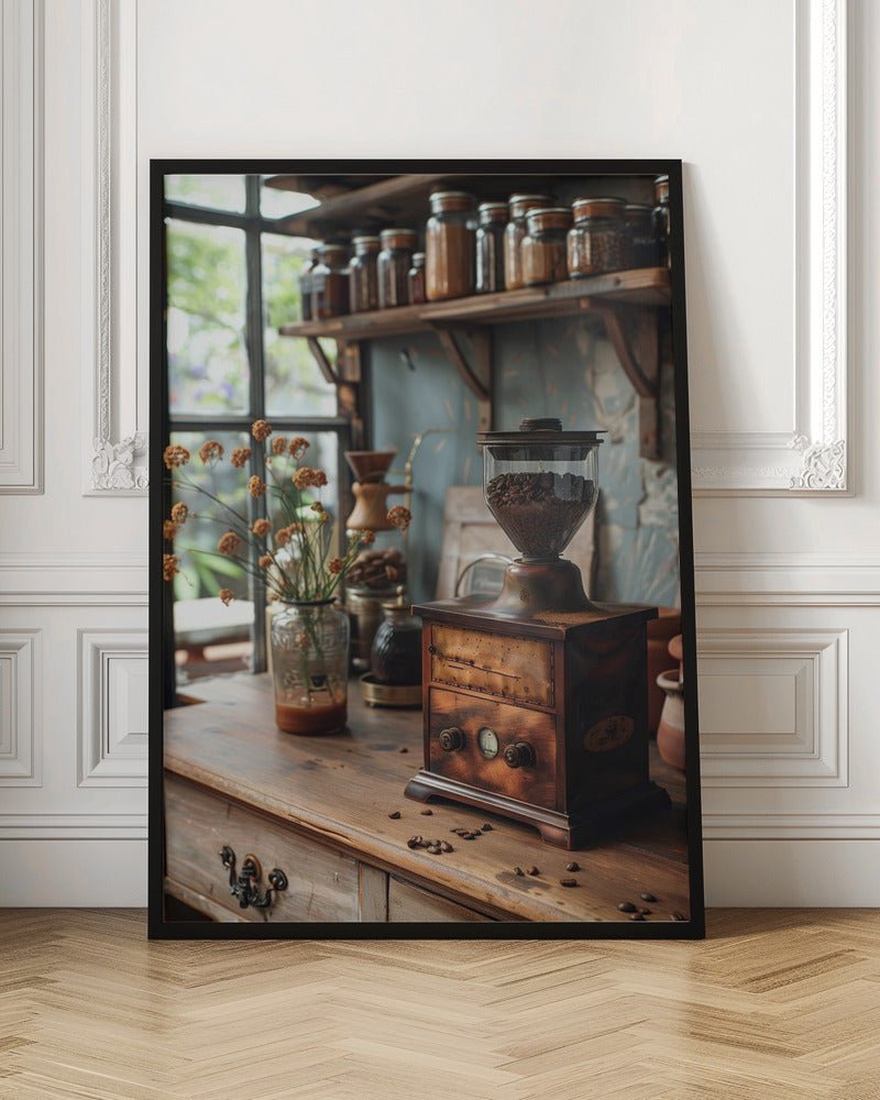 Kitchen Coffee Grinder Poster - Corkframes.com