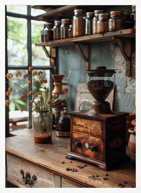 Kitchen Coffee Grinder Poster - Corkframes.com