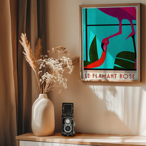 Le Flamant Rosé Poster - Corkframes.com