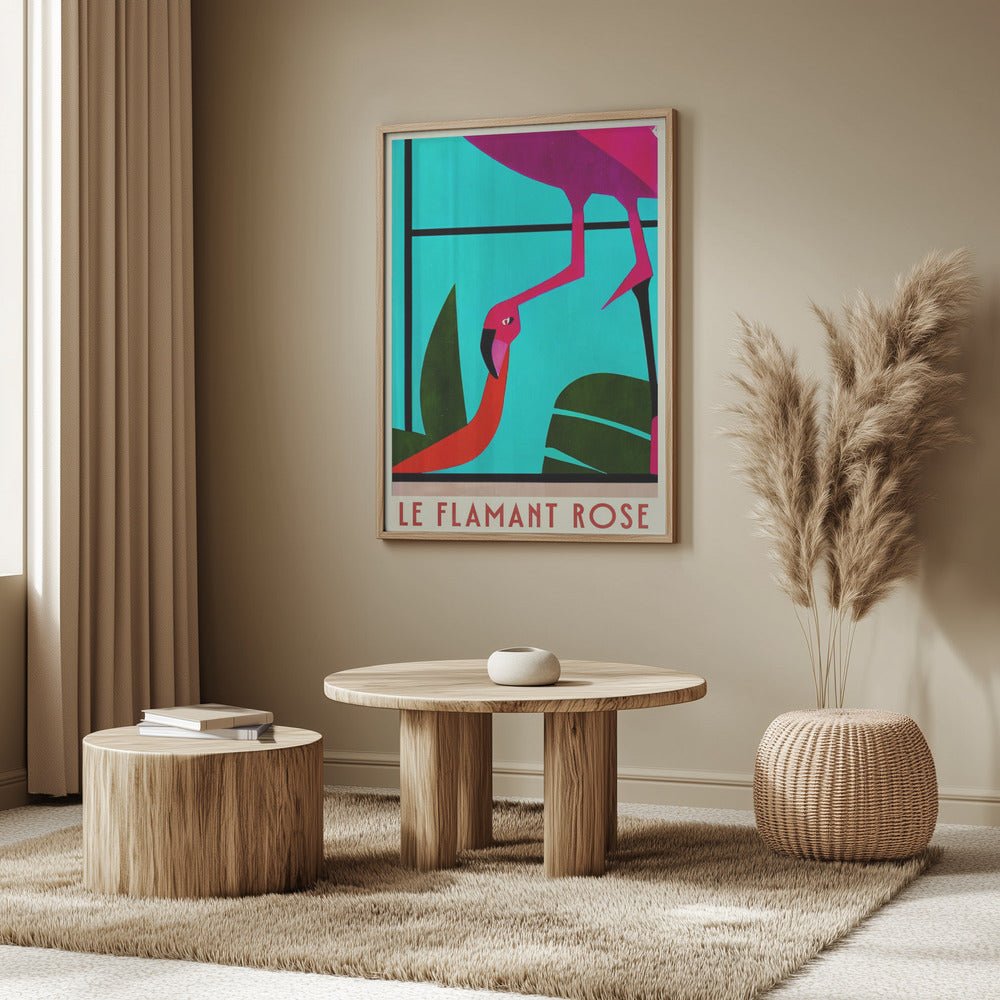 Le Flamant Rosé Poster - Corkframes.com