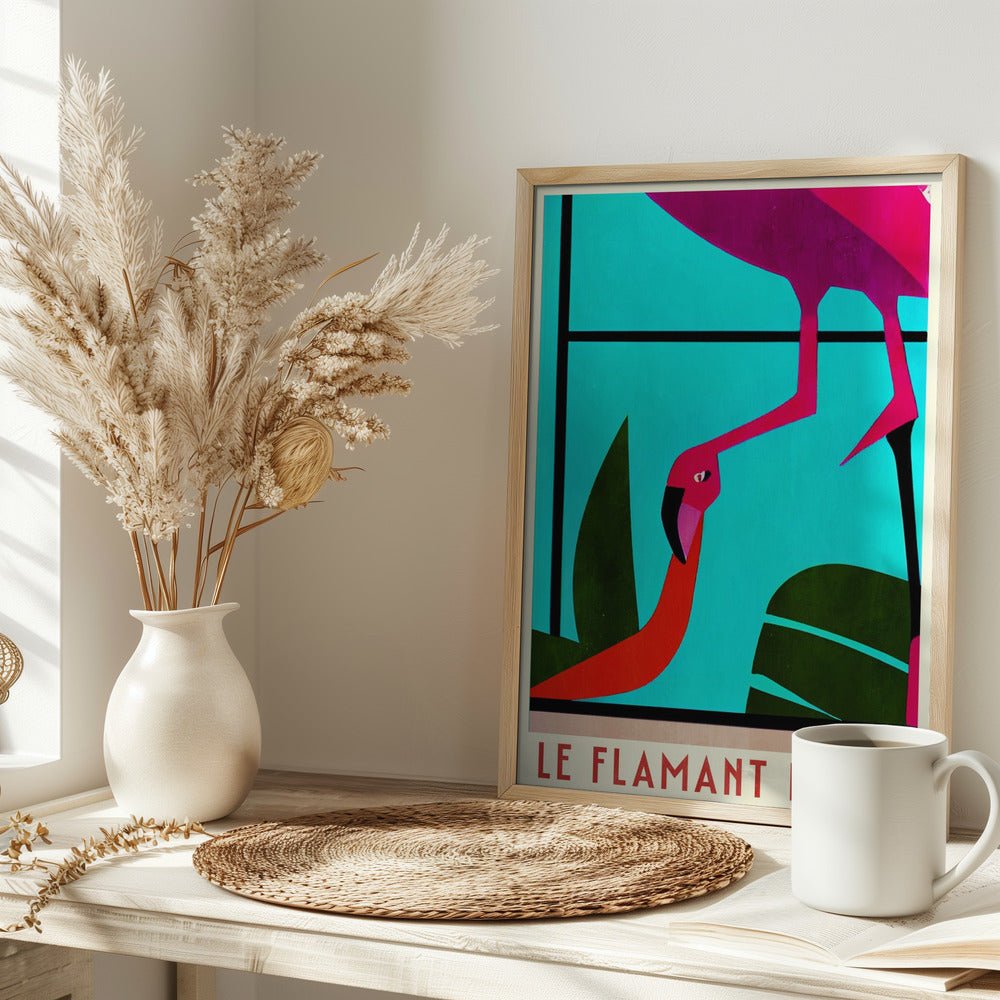 Le Flamant Rosé Poster - Corkframes.com