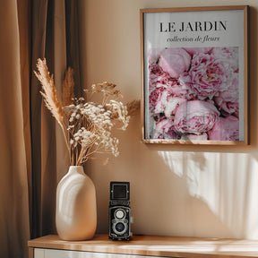 Le Jardin Pink Flowers Poster - Corkframes.com