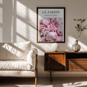 Le Jardin Pink Flowers Poster - Corkframes.com