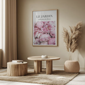 Le Jardin Pink Flowers Poster - Corkframes.com