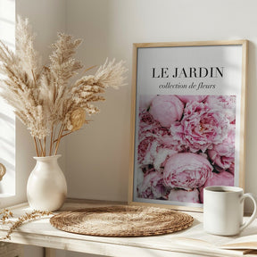 Le Jardin Pink Flowers Poster - Corkframes.com