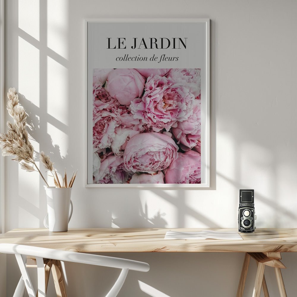 Le Jardin Pink Flowers Poster - Corkframes.com