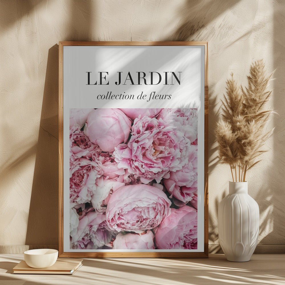 Le Jardin Pink Flowers Poster - Corkframes.com