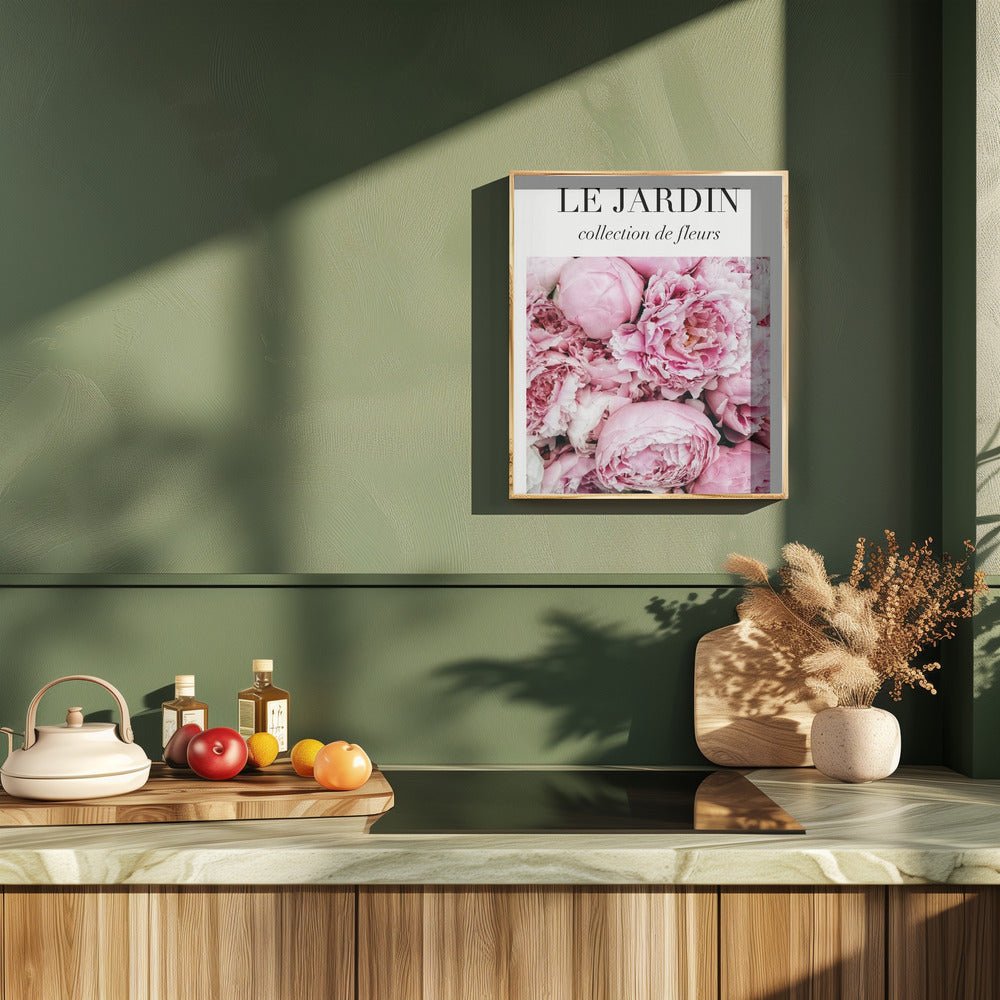 Le Jardin Pink Flowers Poster - Corkframes.com