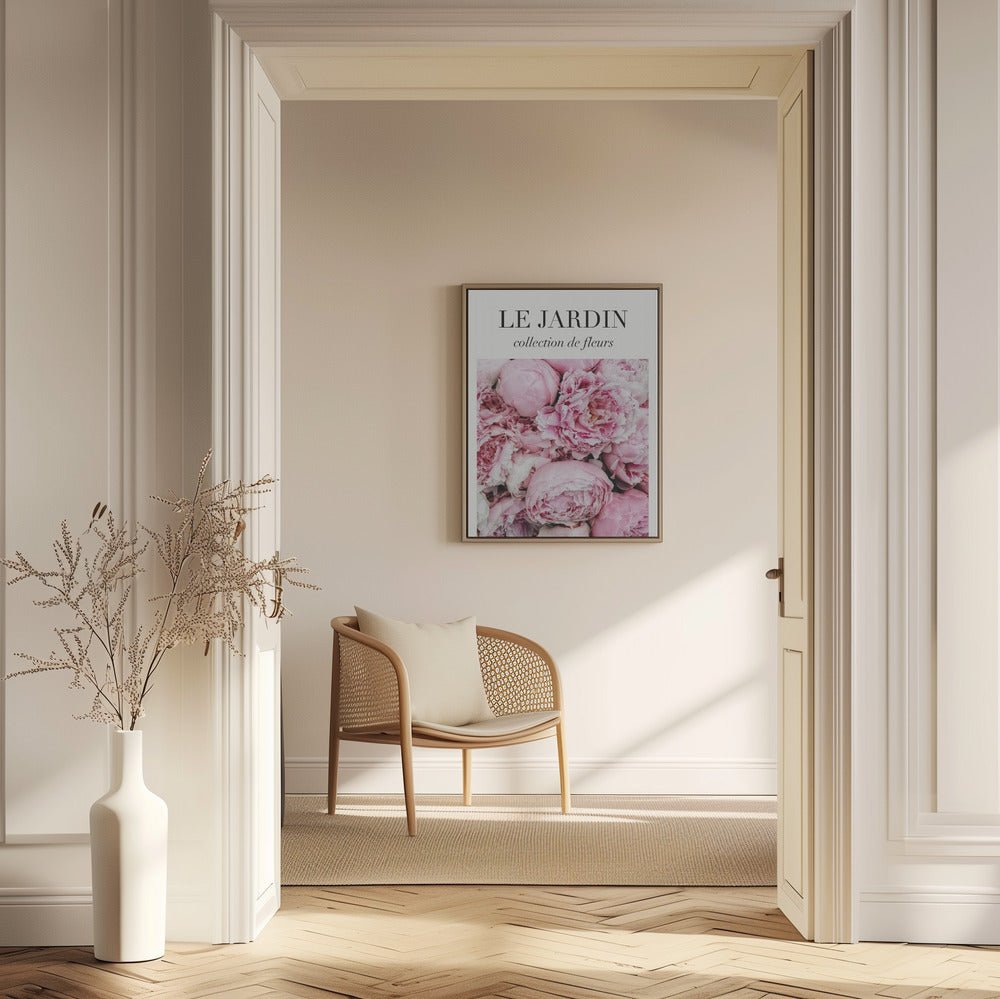 Le Jardin Pink Flowers Poster - Corkframes.com