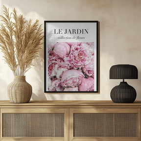 Le Jardin Pink Flowers Poster - Corkframes.com