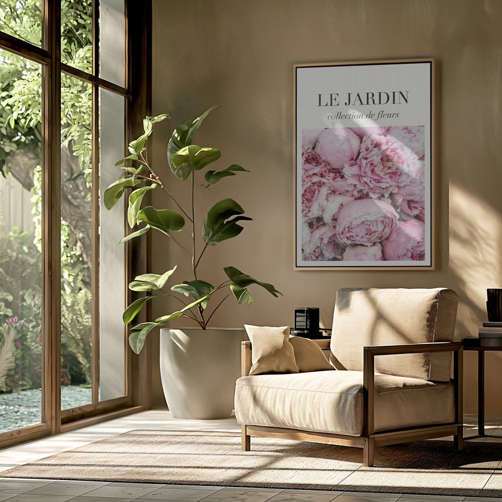 Le Jardin Pink Flowers Poster - Corkframes.com