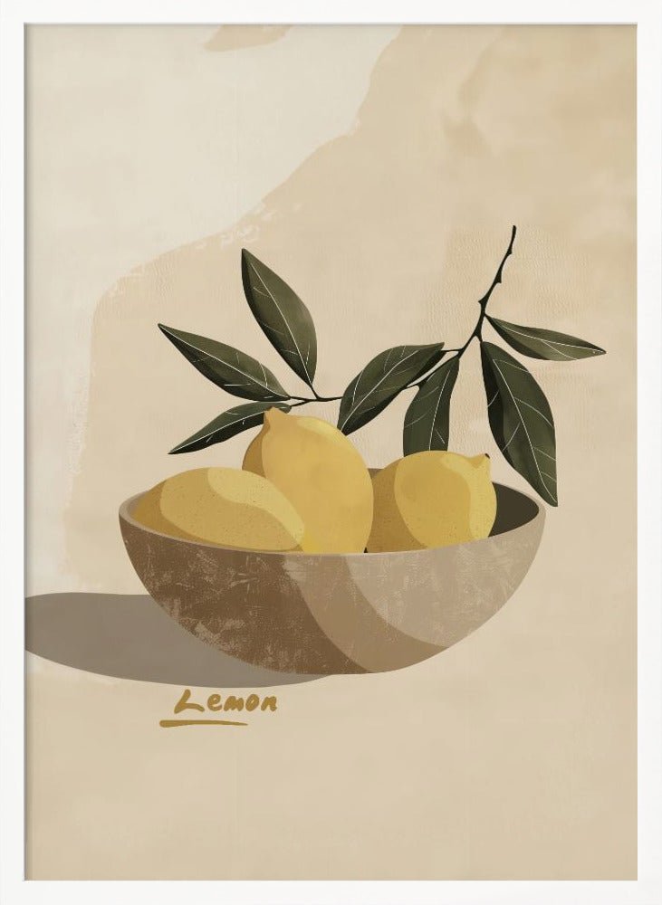 Lemons In A Bowl Poster - Corkframes.com