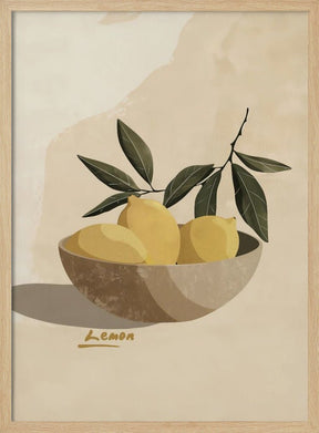 Lemons In A Bowl Poster - Corkframes.com