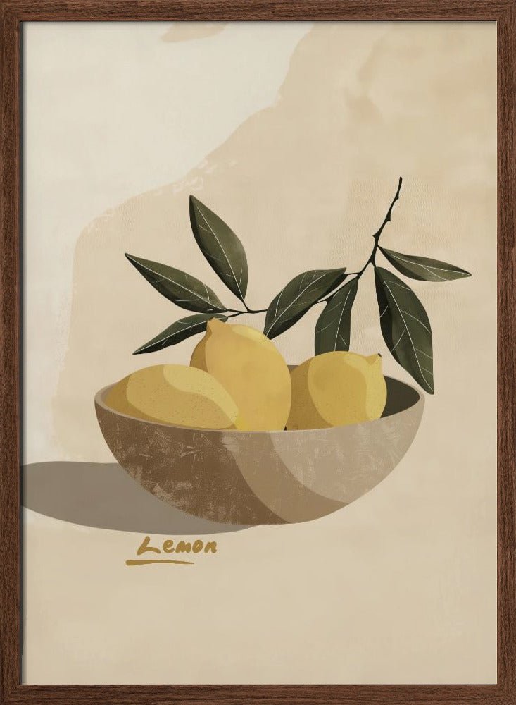 Lemons In A Bowl Poster - Corkframes.com