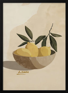 Lemons In A Bowl Poster - Corkframes.com