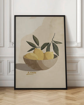 Lemons In A Bowl Poster - Corkframes.com