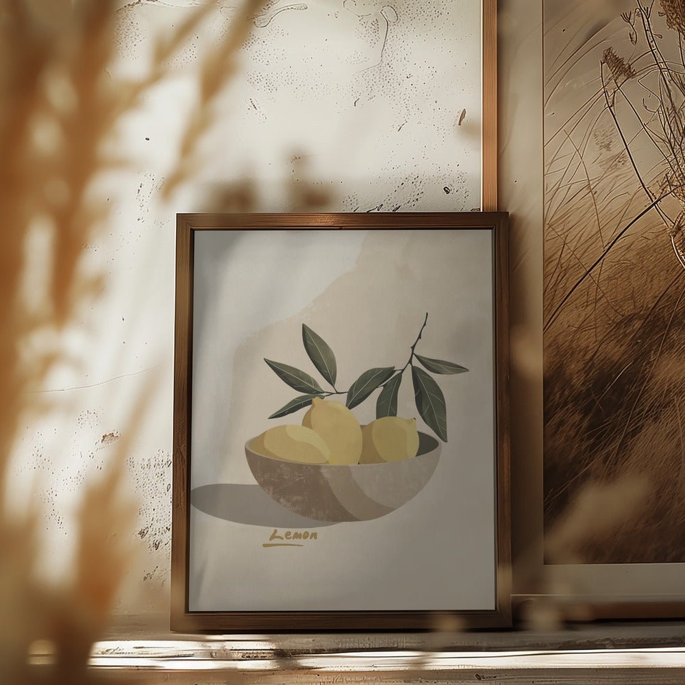 Lemons In A Bowl Poster - Corkframes.com