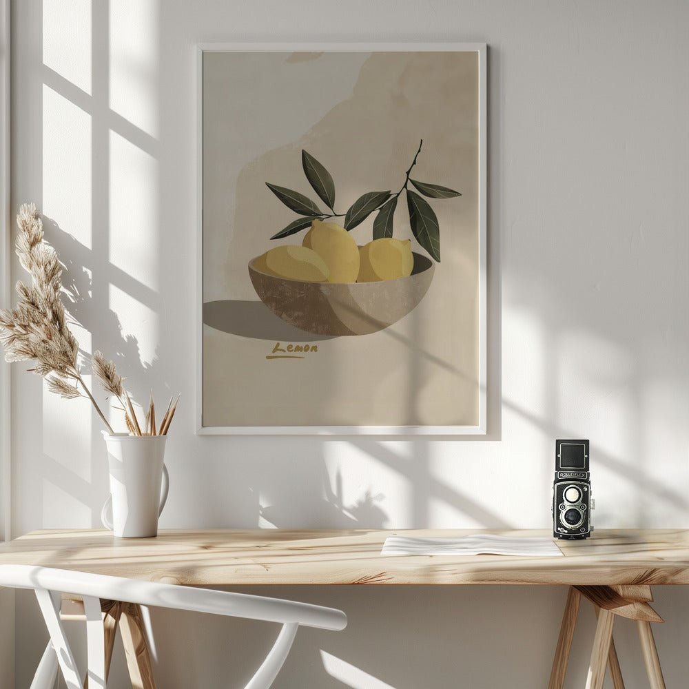 Lemons In A Bowl Poster - Corkframes.com