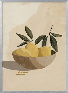 Lemons In A Bowl Poster - Corkframes.com