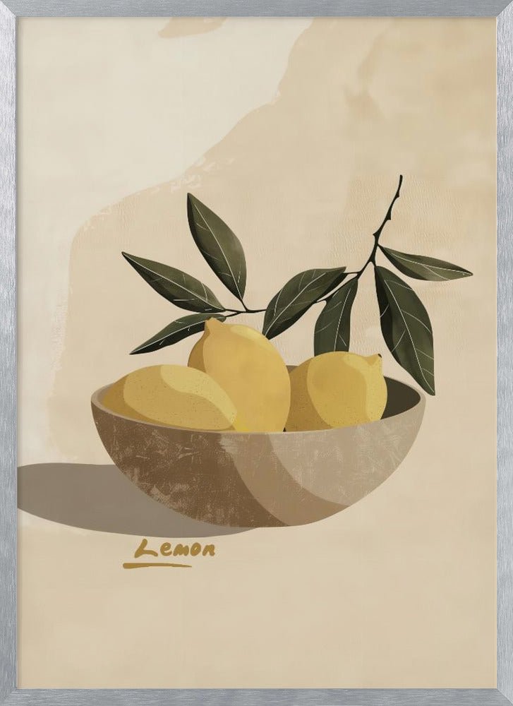 Lemons In A Bowl Poster - Corkframes.com