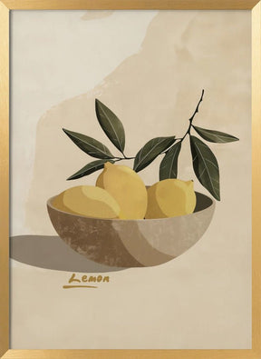 Lemons In A Bowl Poster - Corkframes.com